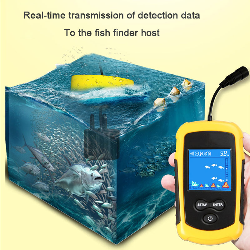Fish Finder Cable - 100M Wired Color Screen Portable Sonar