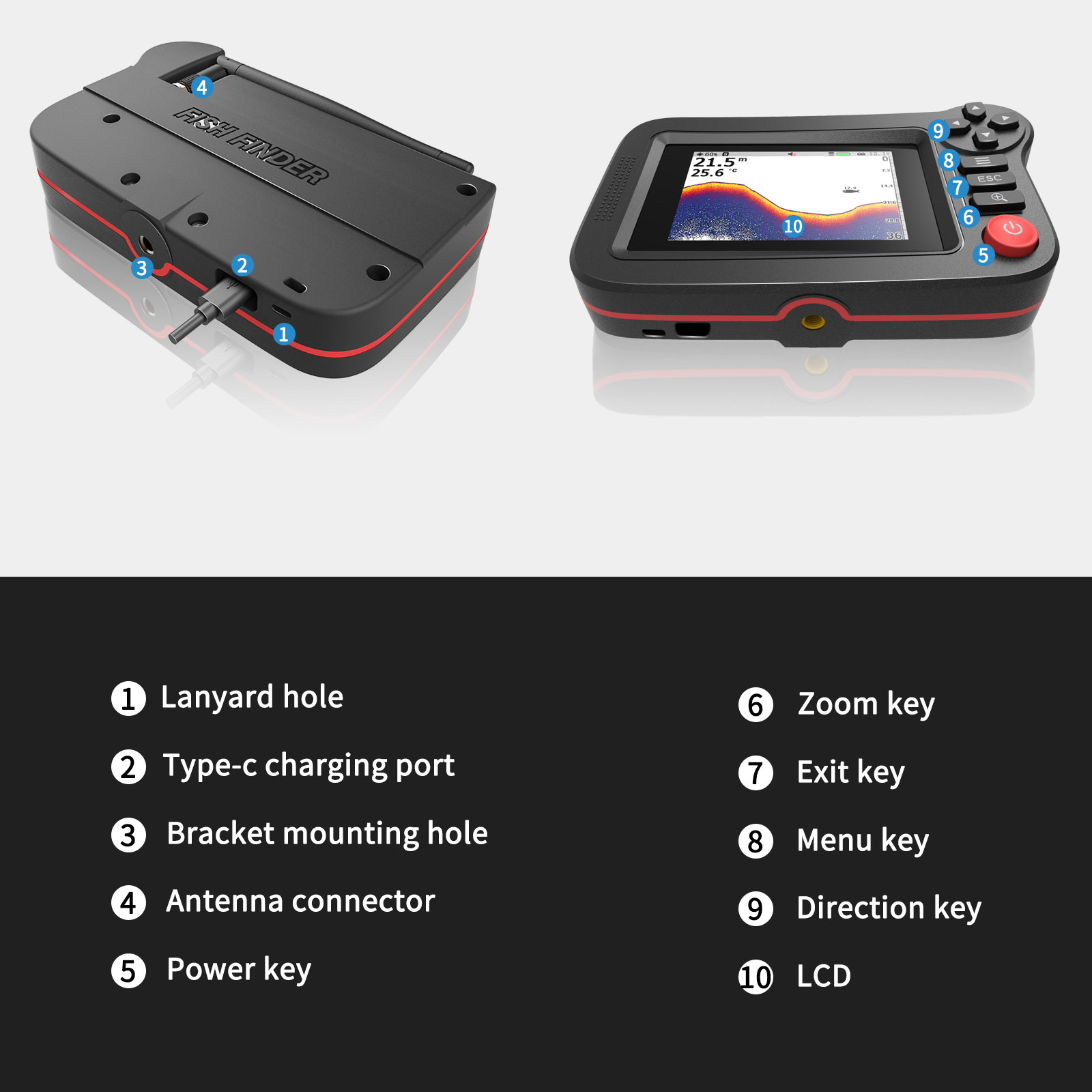 Smart Fish Finder - Portable F - Fish Finder Transducer ulasan dan harga
