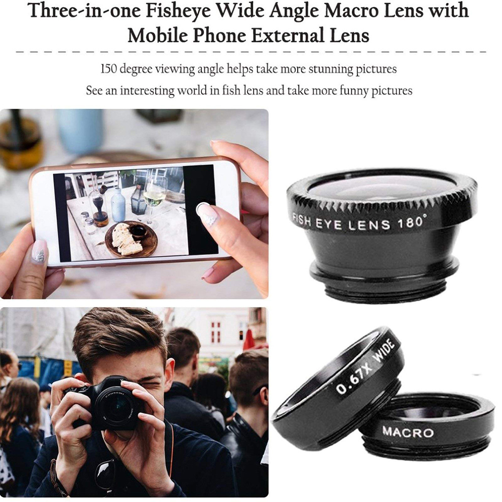 Universal 3 in 1 Fish Eye Lens - Fishing Camera ulasan dan harga
