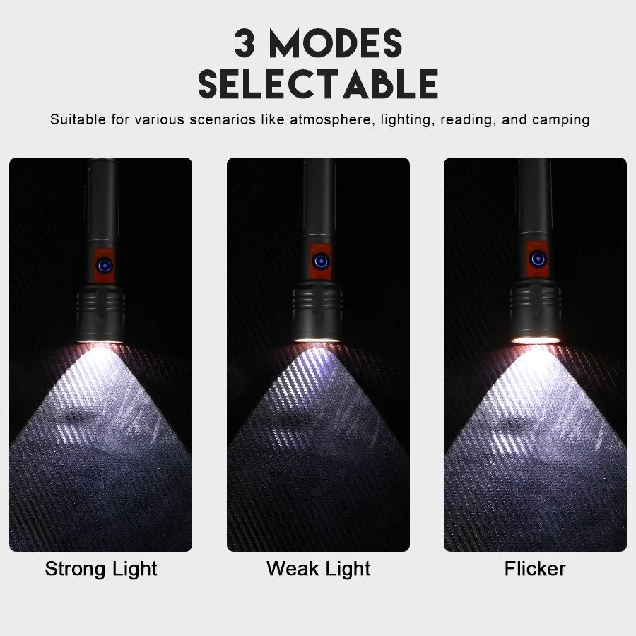 High Power LED Flashlight USB  - Fishing Light ulasan dan harga