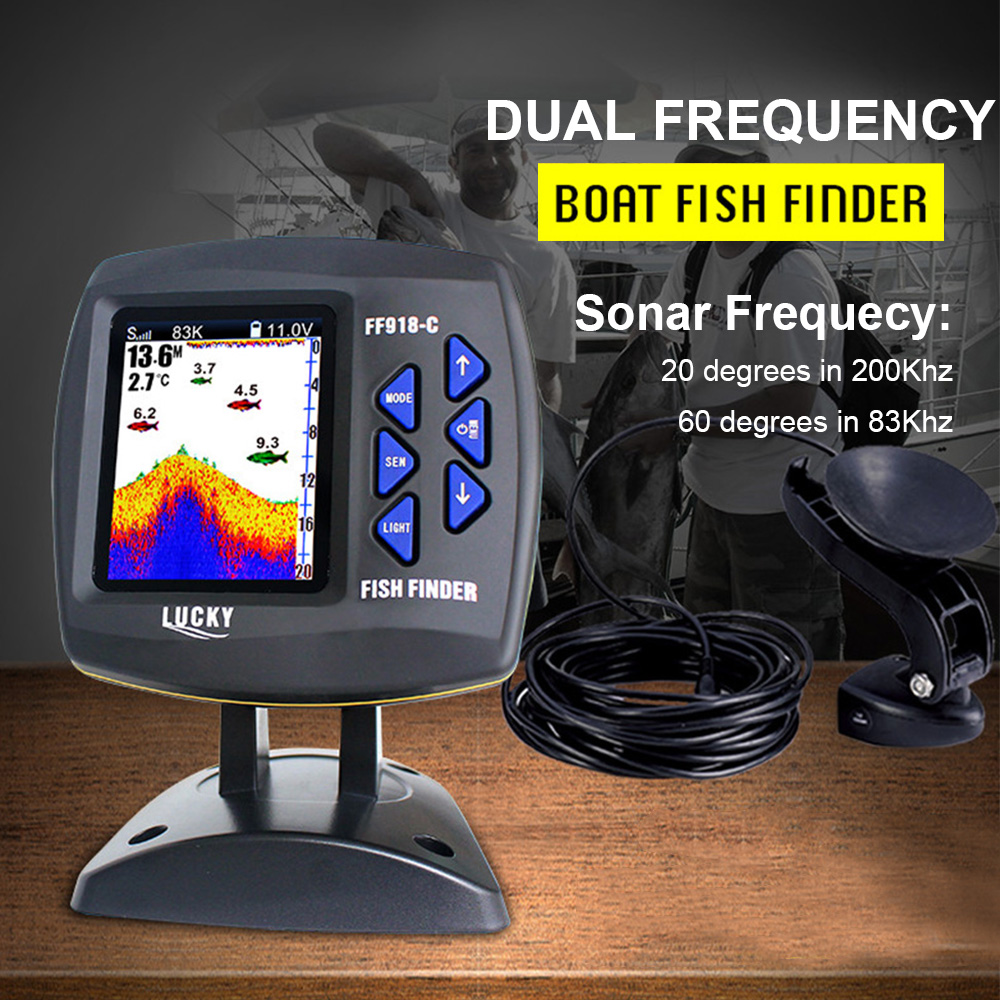 FF918-C100DS Color Screen Wire - Fish Finder Transducer ulasan dan harga